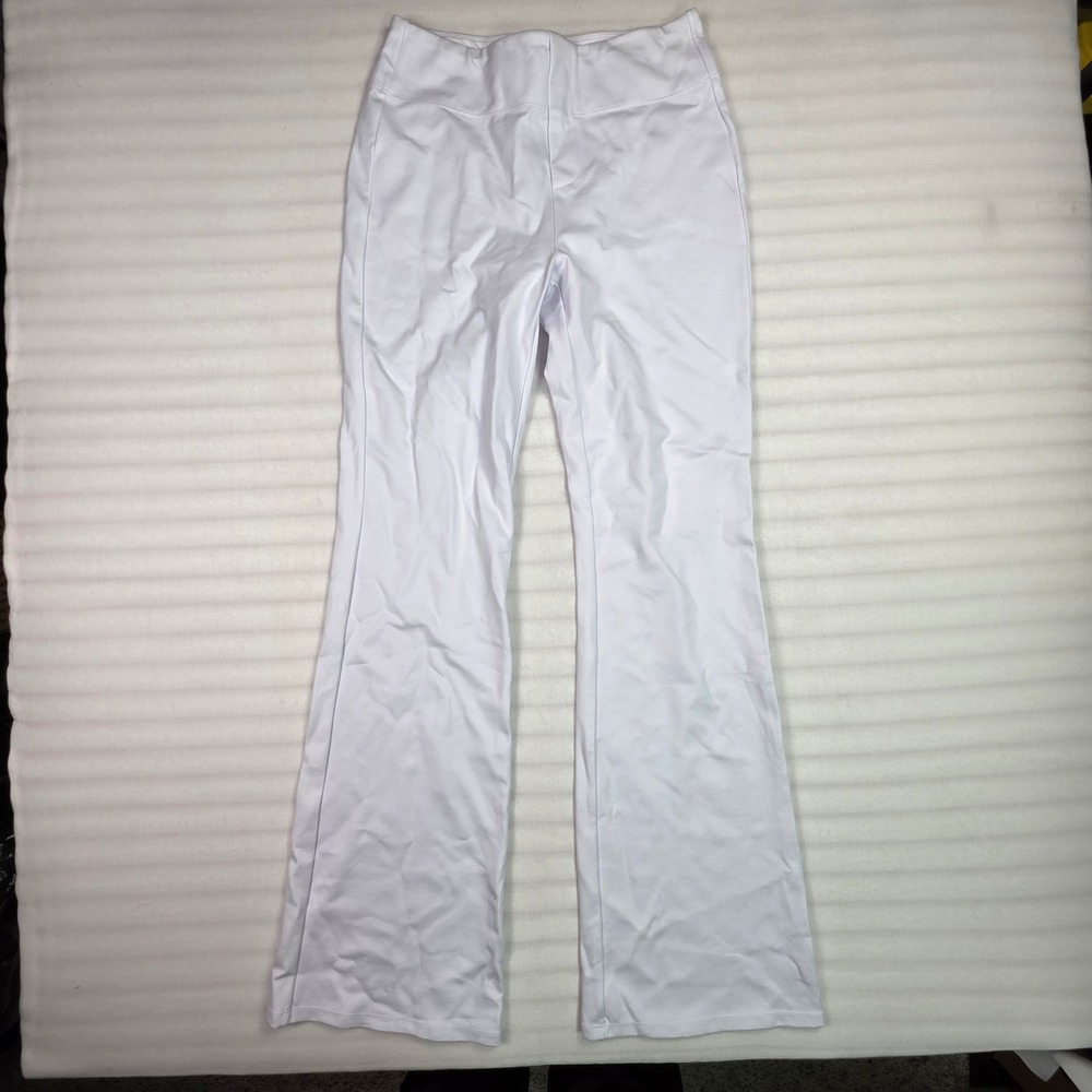 Halara Womens White Bootcut Pull On Leggings Size Medium Tall Functional Pockets